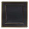 Smarty Had A Party 9.5" Black with Gold Square Edge Rim Plastic Dinner Plates (120 Plates), 120PK 509G-CASE - alternate 2